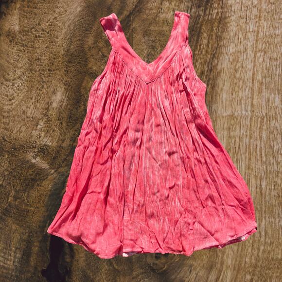 Pink embroidered seashell flowy tank top bohemian boho chic coquette mermaidcore - Picture 5 of 9